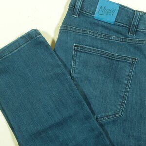 Mugsy Studio Blues Regular Straight Fit Jeans Mens 32 Blue Stretch Comfortable